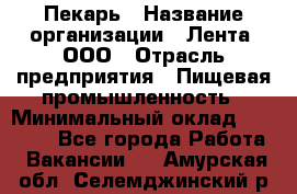 Пекарь › Название организации ­ Лента, ООО › Отрасль предприятия ­ Пищевая промышленность › Минимальный оклад ­ 20 000 - Все города Работа » Вакансии   . Амурская обл.,Селемджинский р-н